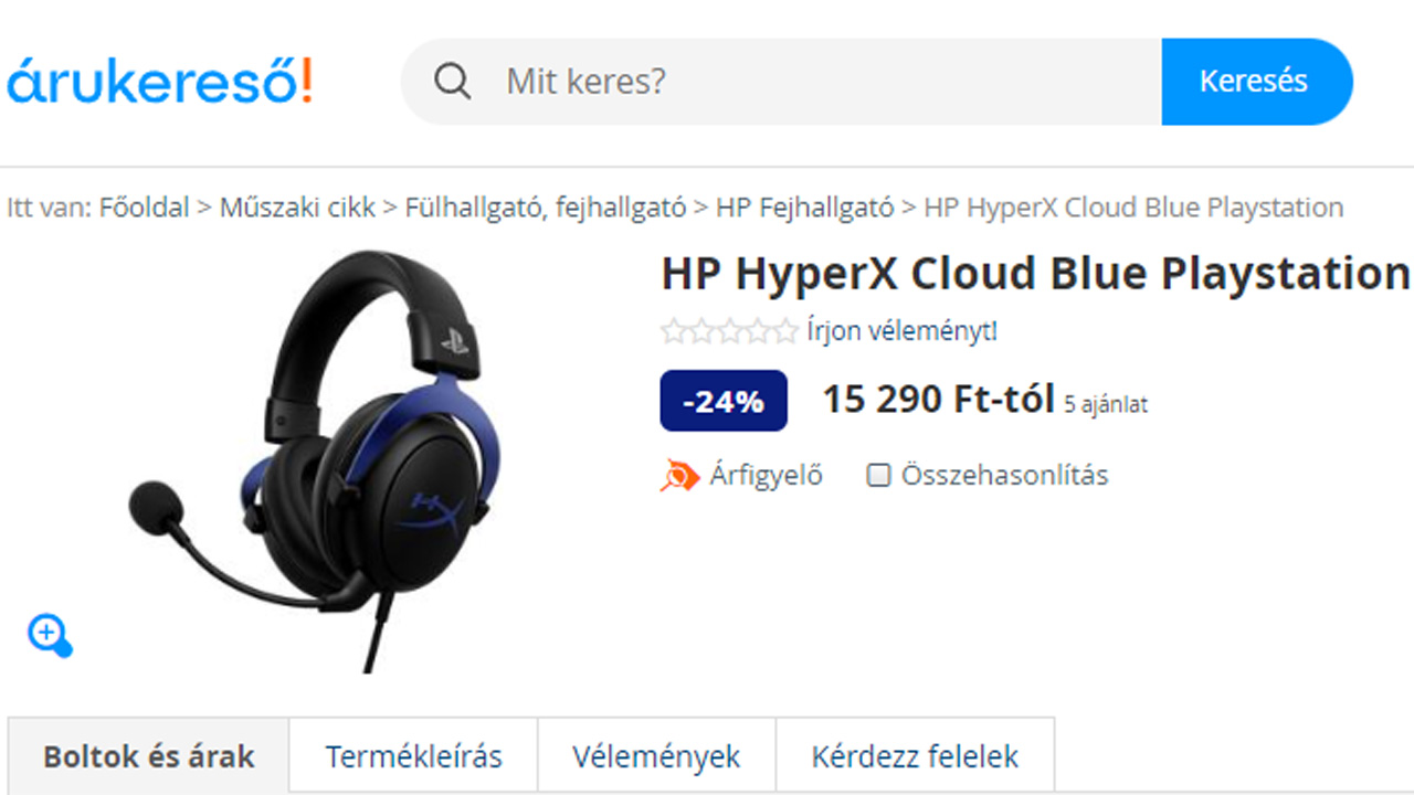 Verhetetlen áron megy a HyperX Cloud