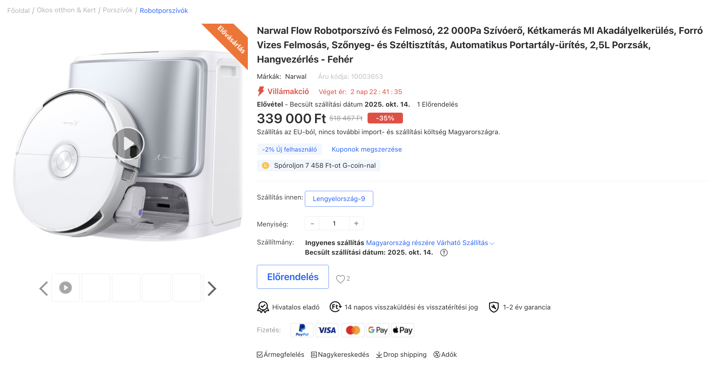 Narwal Flow geekbuying akció