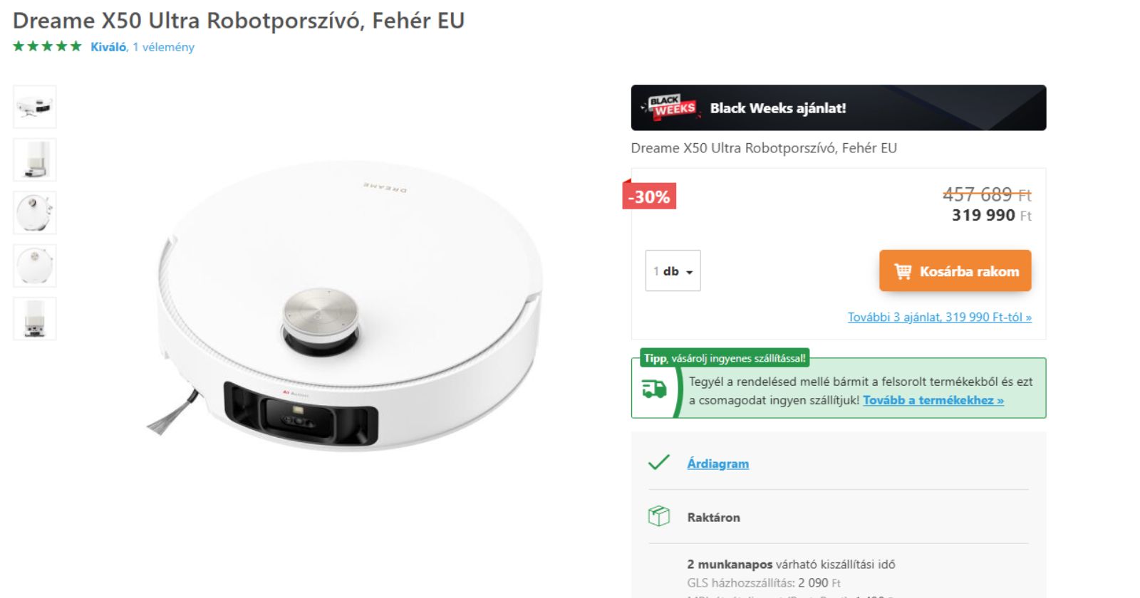 Dreame X50 Ultra akció - Pepita