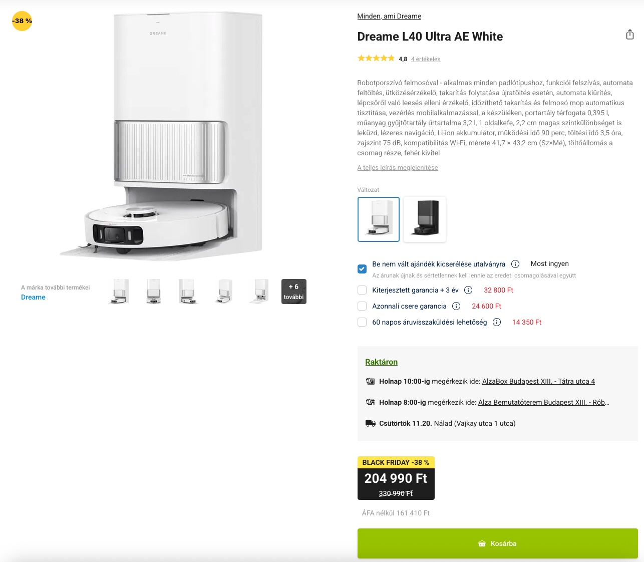 Dreame L40 S Pro Ultra akció - Alza